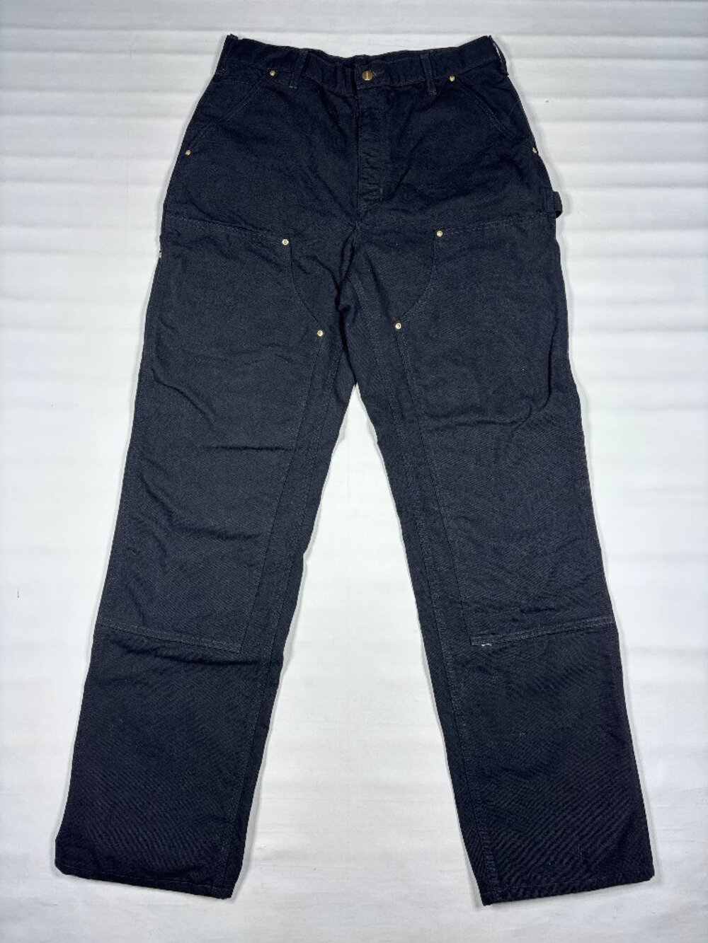 Carhartt B01 BLK 34x34 Double Knee Duck Canvas Work Pants Union Made In USA